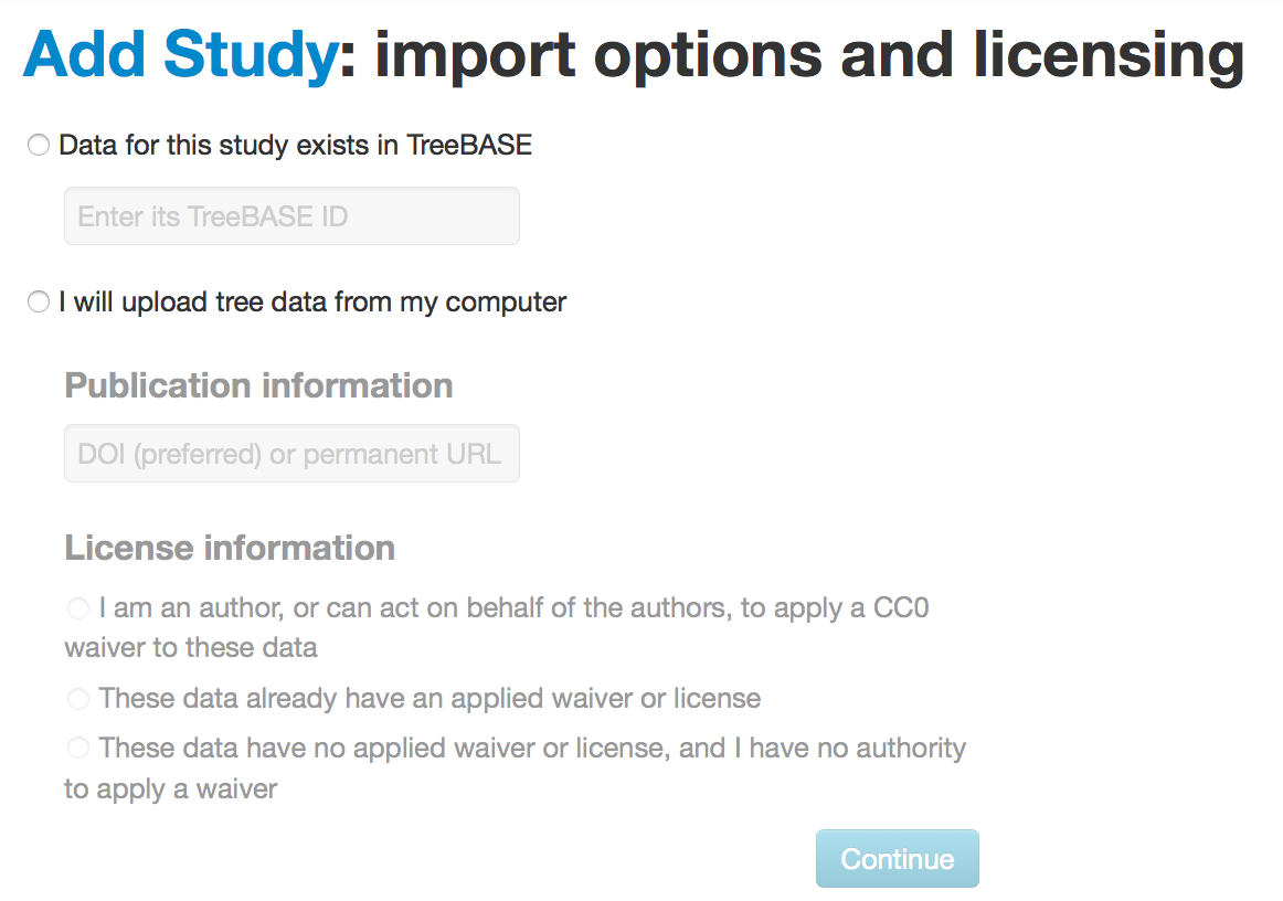 Import options