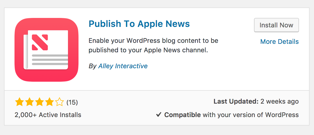 Install Publish to Apple News