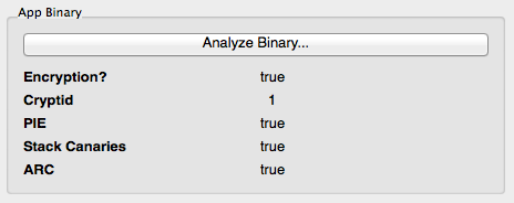 Application Binary Details