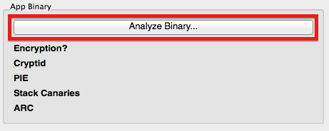 Application Binary Details