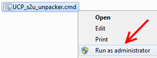 UCP STEP 3a: Run s2u_unpacker.cmd as administrator