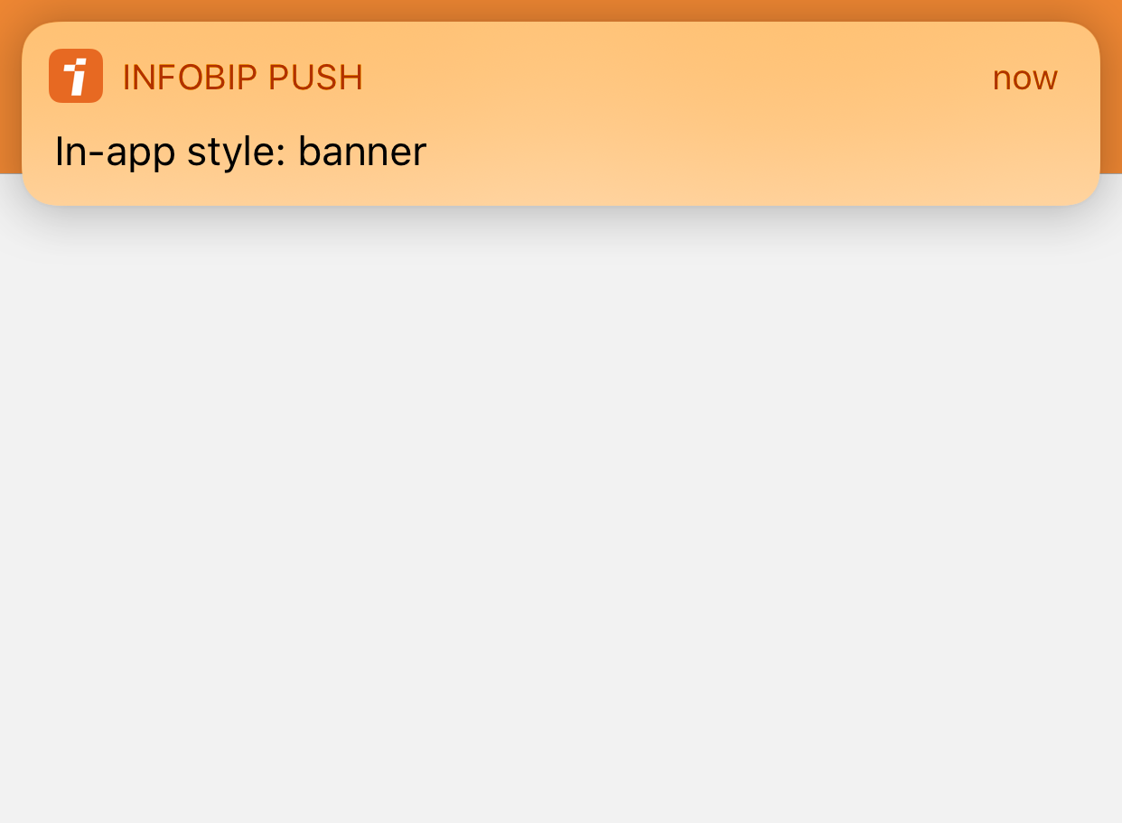 Mirror push notification style: banner