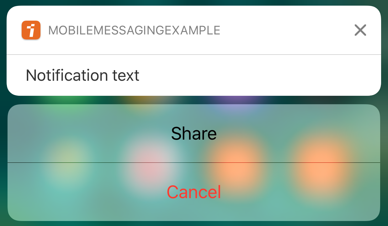 Share and Cancel buttons in Notification (iOS 10)