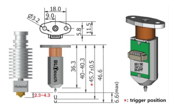 BLTouch Dimensions