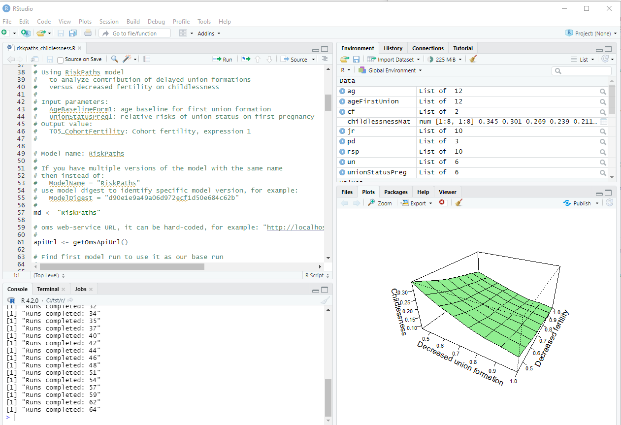 OpenM++ Run RiskPaths Model from R on cloud grid