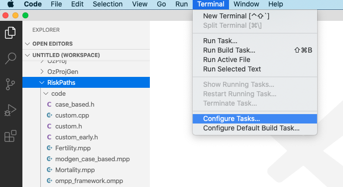 Configure model build tasks