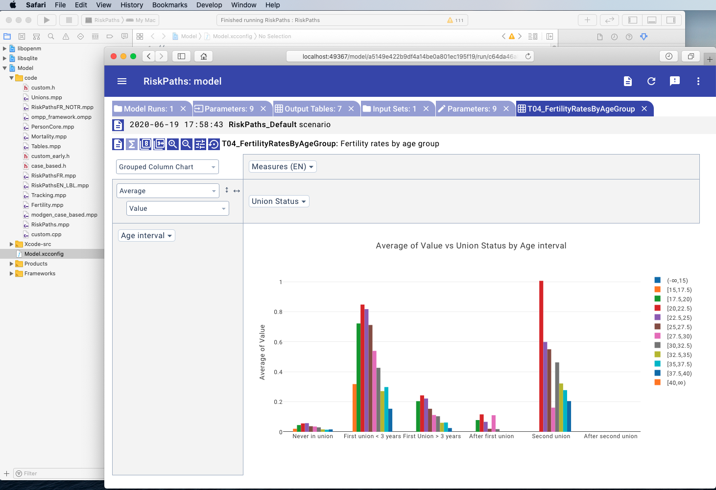 Run RiskPaths model UI from Xcode