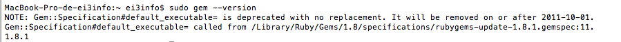 Rubygems version