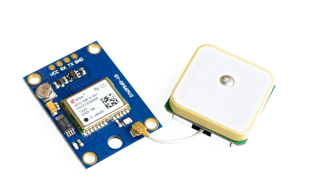 Photo of the ublox neo 6m GPS receiver